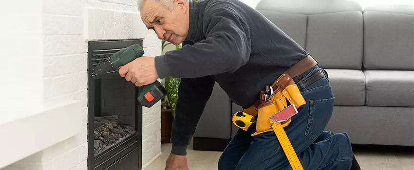 New Indoor Fireplace Installation in Dedham, Massachusetts